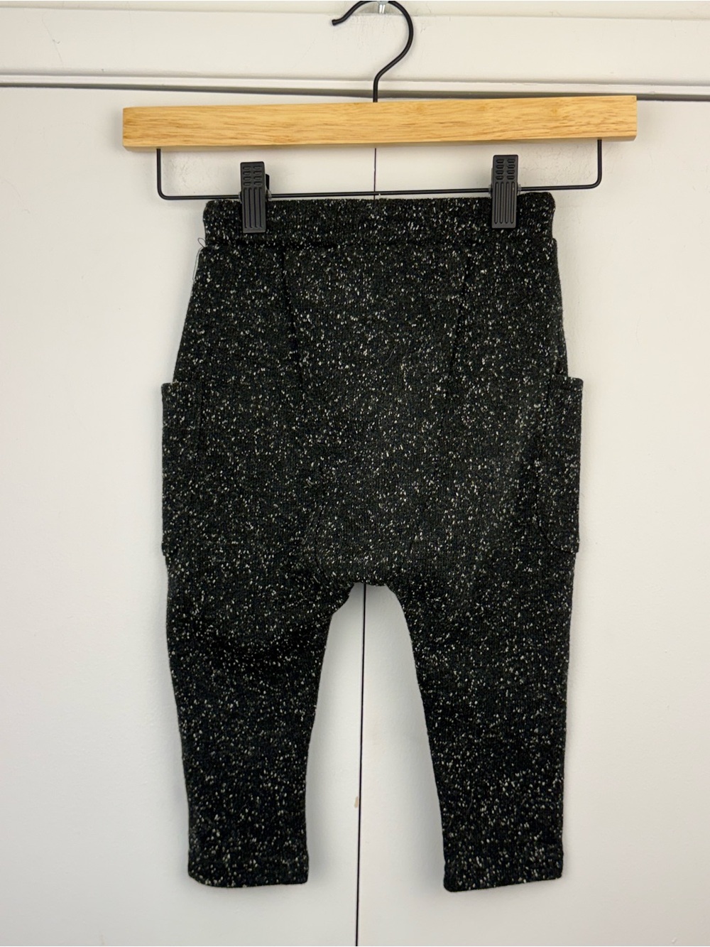 ZARA Baby Boy Speckled Knit Drop Crotch Pants 18-24M NWT - Picture 2 of 4